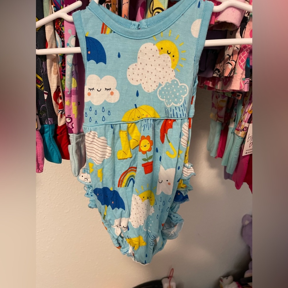 Little Sleepies sun showers bubble romper